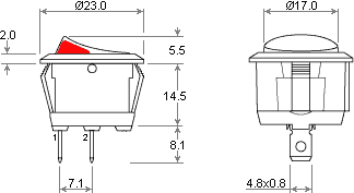 размеры переключателя R13112A2