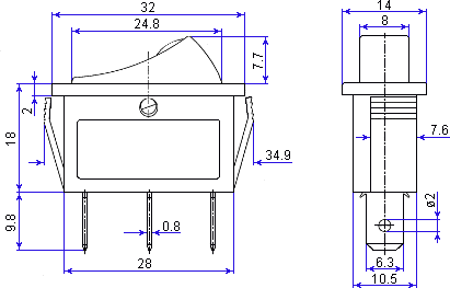  Switch SR32N dimensions