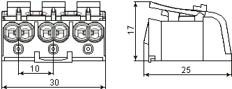 Размеры клеммы