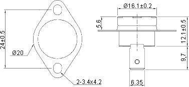 sizes of thermostat T24B050ATR2