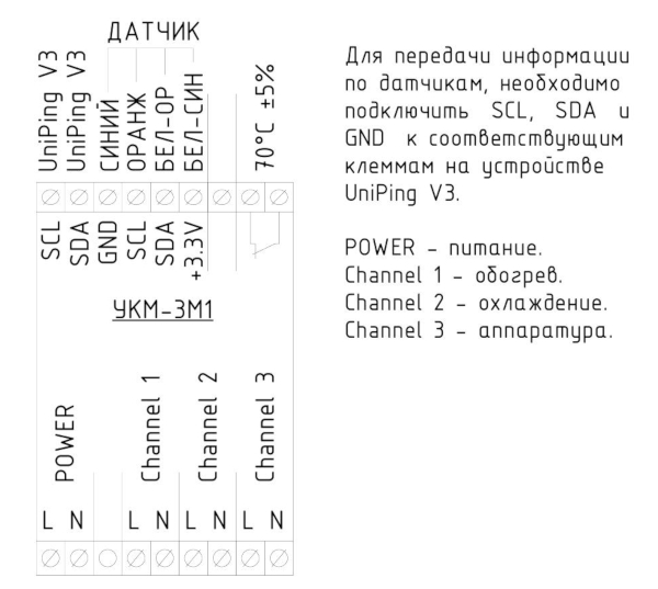 Схема подключения УКМ-3М1