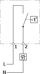 Wiring diagram of KTS 01141 thermostat
