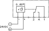 Electronic thermostat ET 01190.0-00 24VDC connection diagram