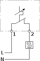 Wiring diagram of FGT 102 thermostat