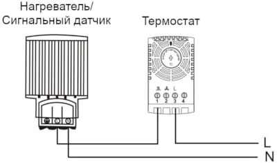 Подключение термостата к нагревателю