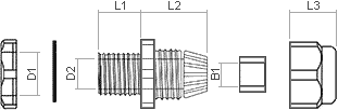 PG-7 cable gland dimensions